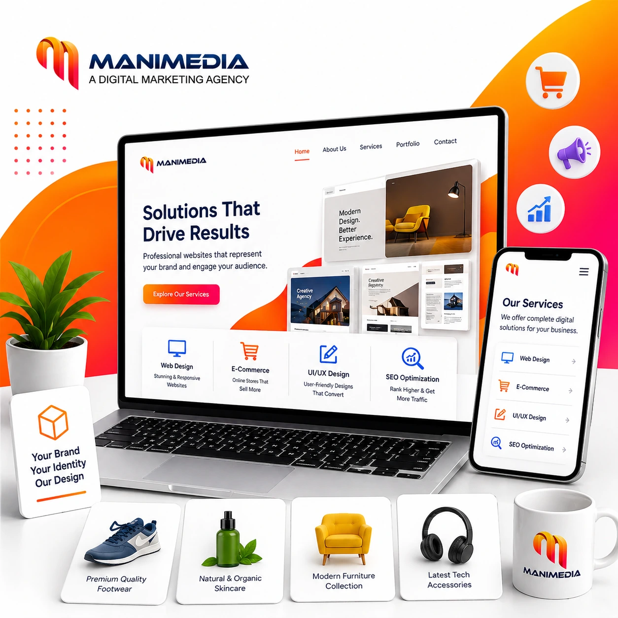 Showcases Products & Services Professionally